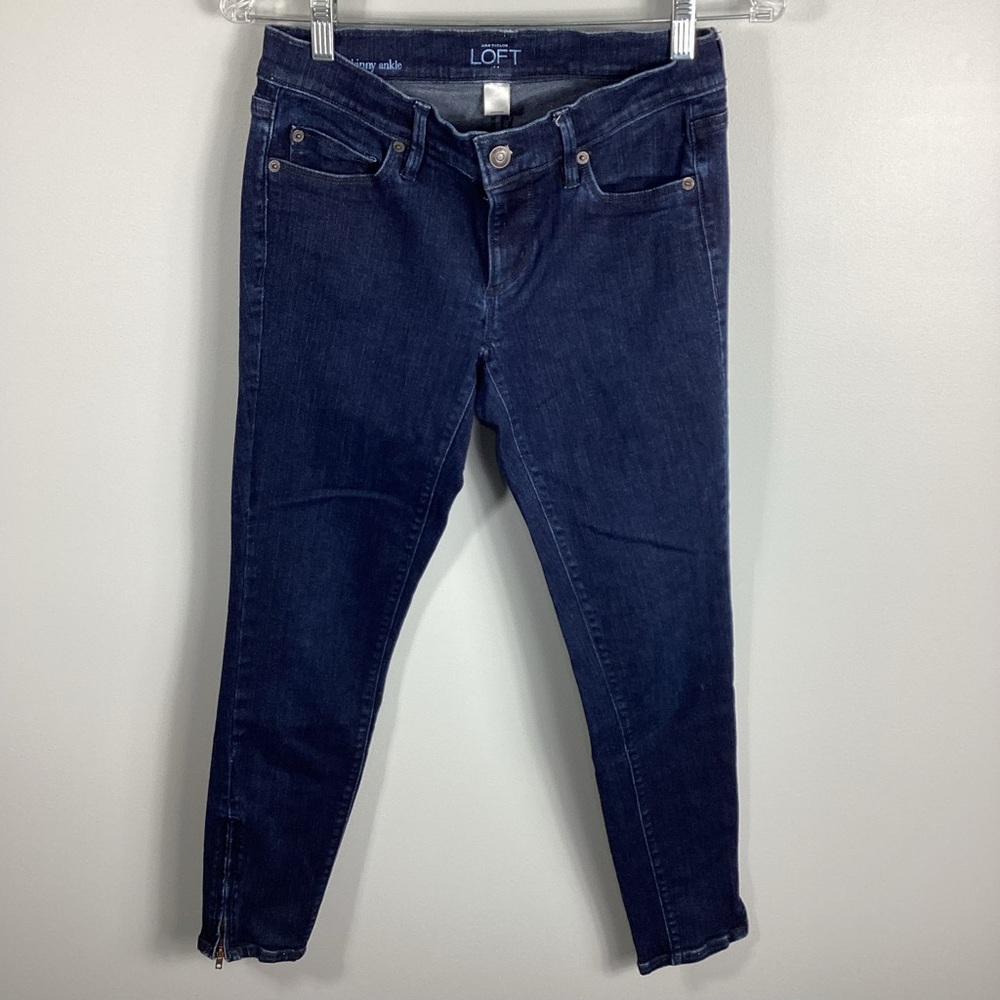 LOFT Ann Taylor Modern Skinny Ankle Zip Jeans Women’s Size 2 Y2K
